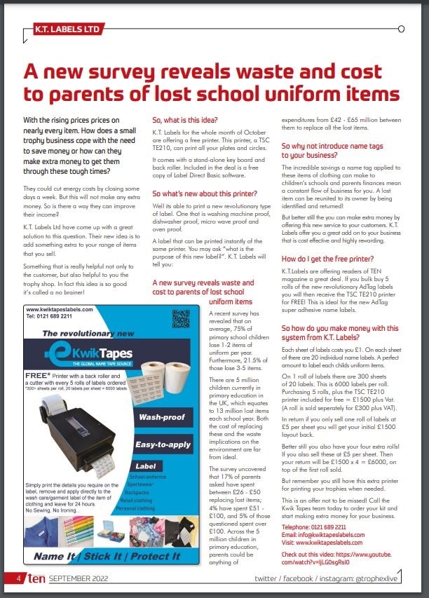A new survey reveals waste and cost to parents of lost school uniform items Image
